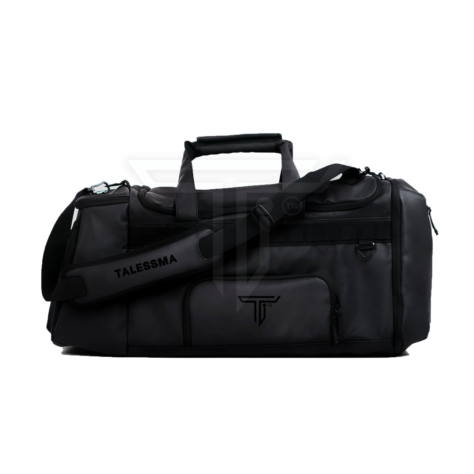 Black-duffle-bags.jpg Customizable Duffle Bag for Travel, Gym, or Sports with Unique Designs - Image 1
