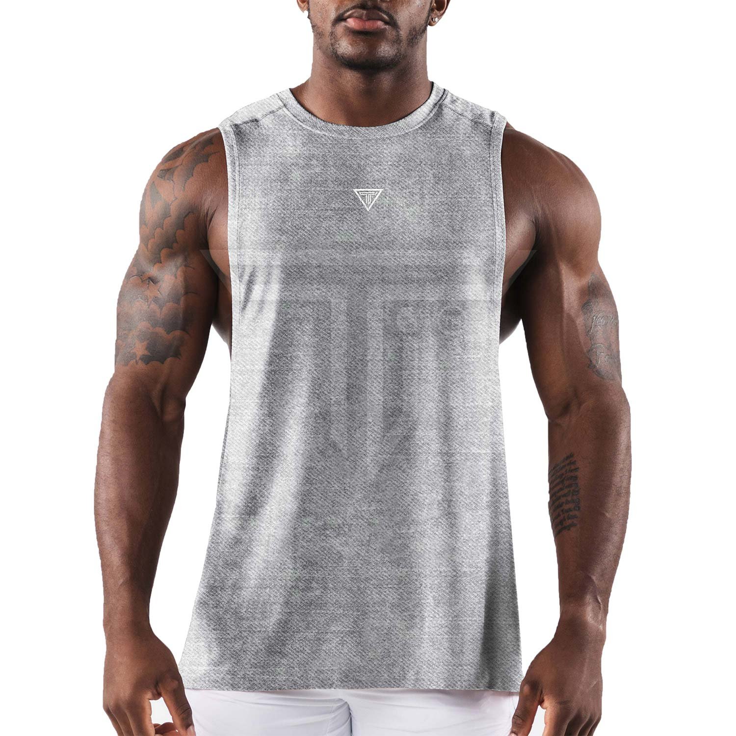Cut-off-GREY-ACID-WASH.jpg Customized Athletic Cut-Offs – Perfect for Intense Gym Sessions - Image 1