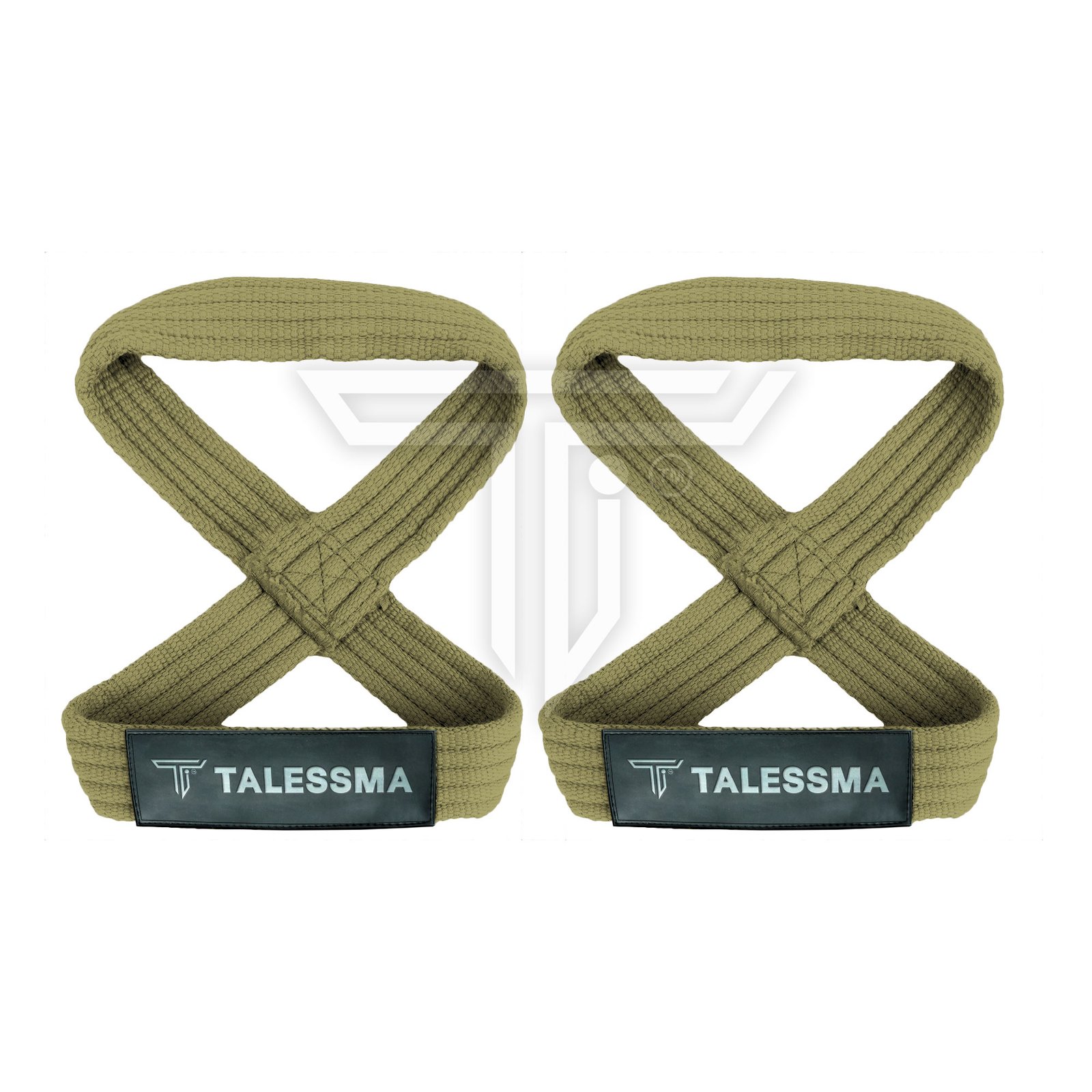 FIGURE-8-STRAPS-khaki.jpg Custom Fit Figure 8 Straps for Secure Grip & Performance in Deadlifts - Image 1