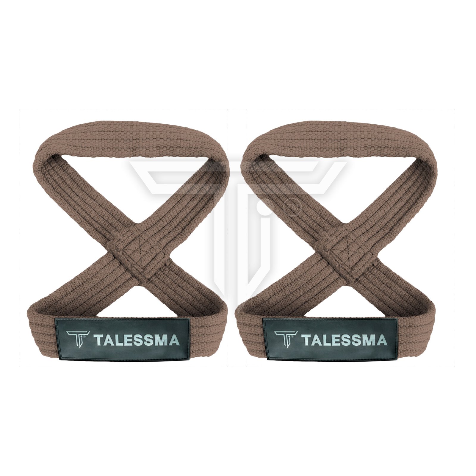 FIGURE-8-STRAPS-umber.jpg Customizable Figure 8 Straps for Safe, Secure Grip in Powerlifting - Image 1