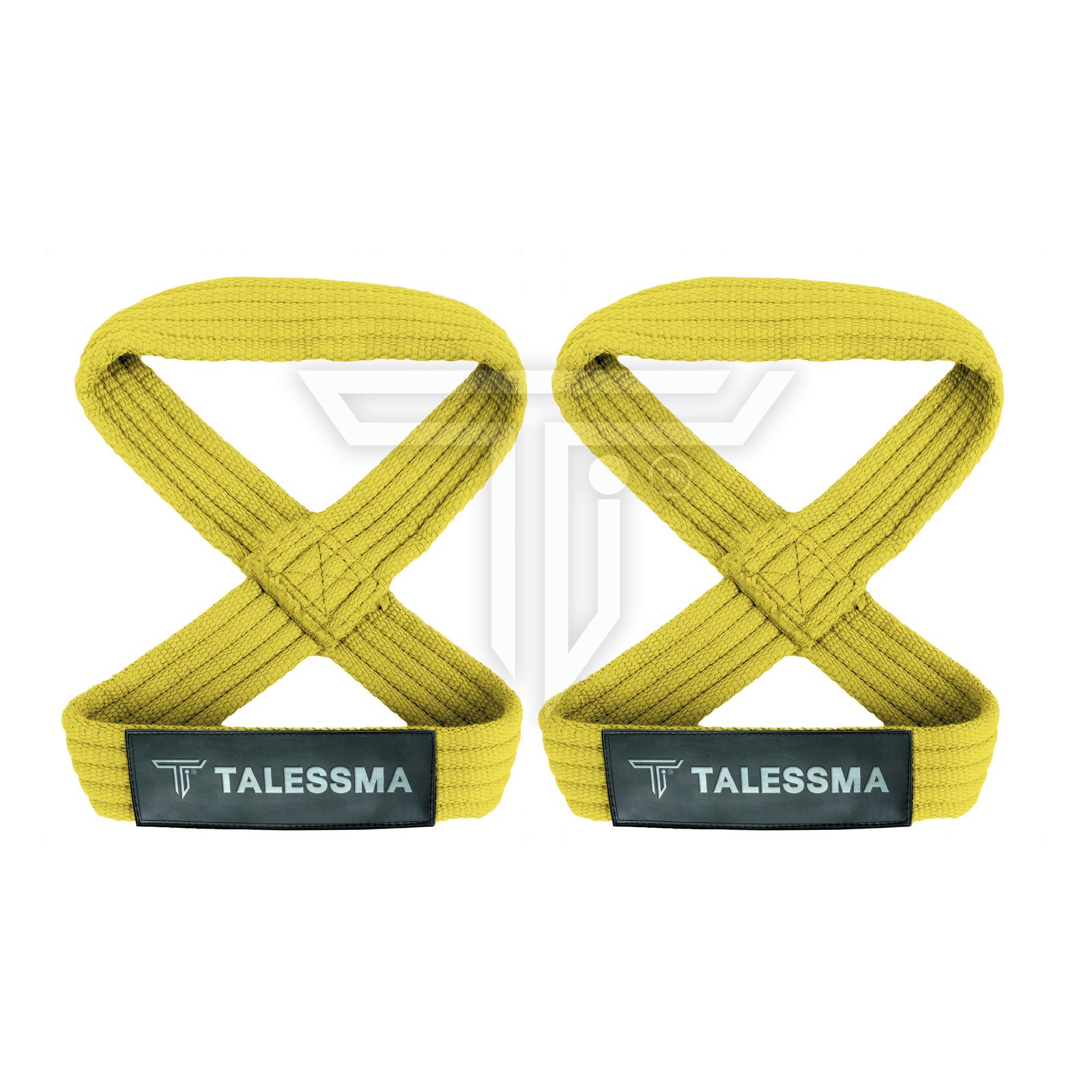 FIGURE-8-STRAPS-yellow.jpg Personalized Figure 8 Straps for Strong Grip & Stability During Lifts - Image 1