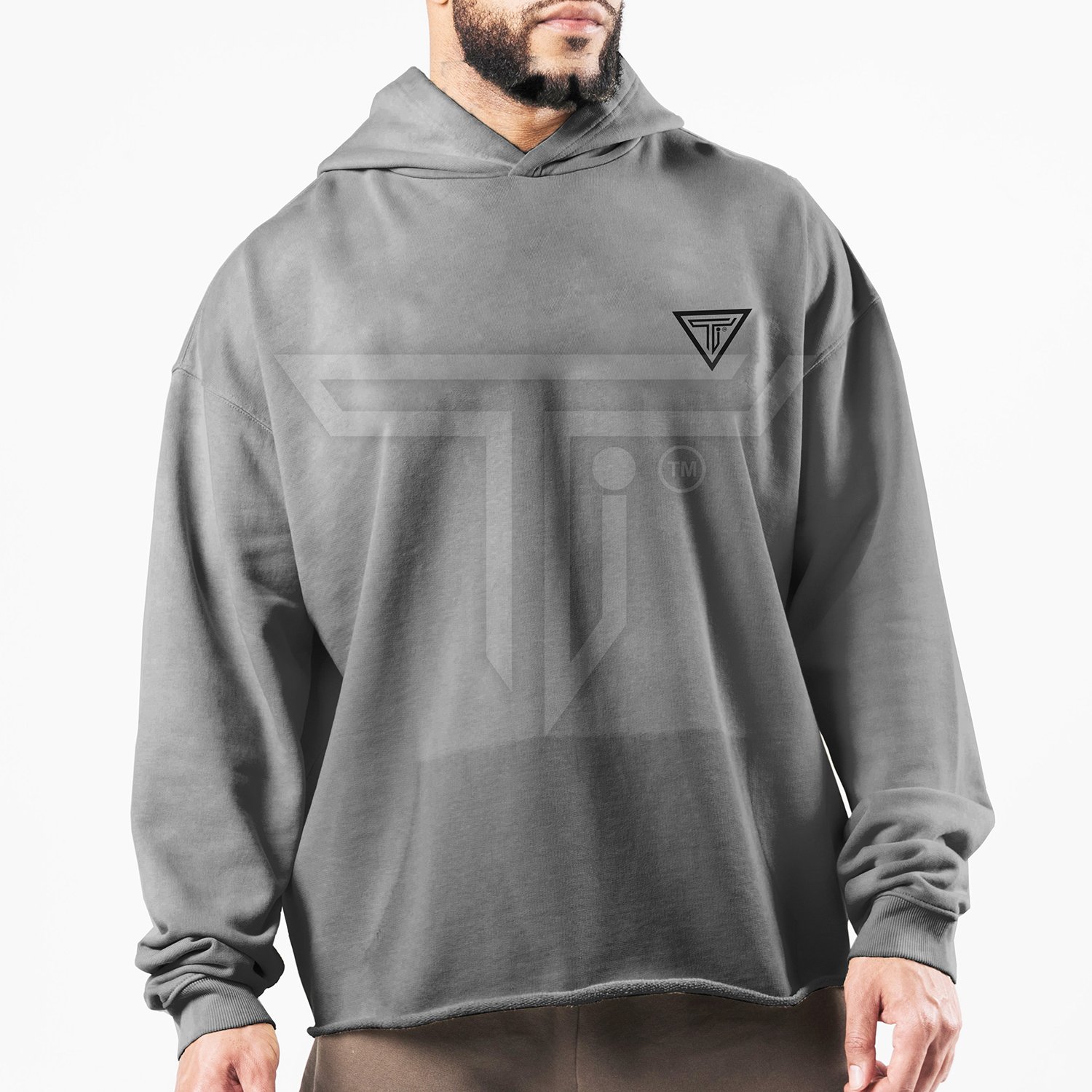 Hoodie-Front-GREY.jpg High-Quality Custom Gym Hoodies for Cozy, Stylish Training - Image 1