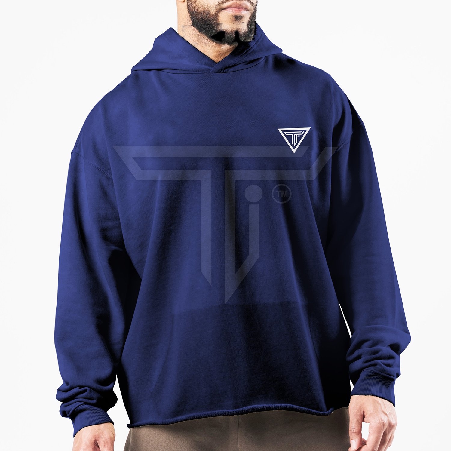Hoodie-Front-NAVY-BLUE.jpg Tailored Gym Hoodies for Warm-Ups, Cool-Downs, & Everyday Wear - Image 1