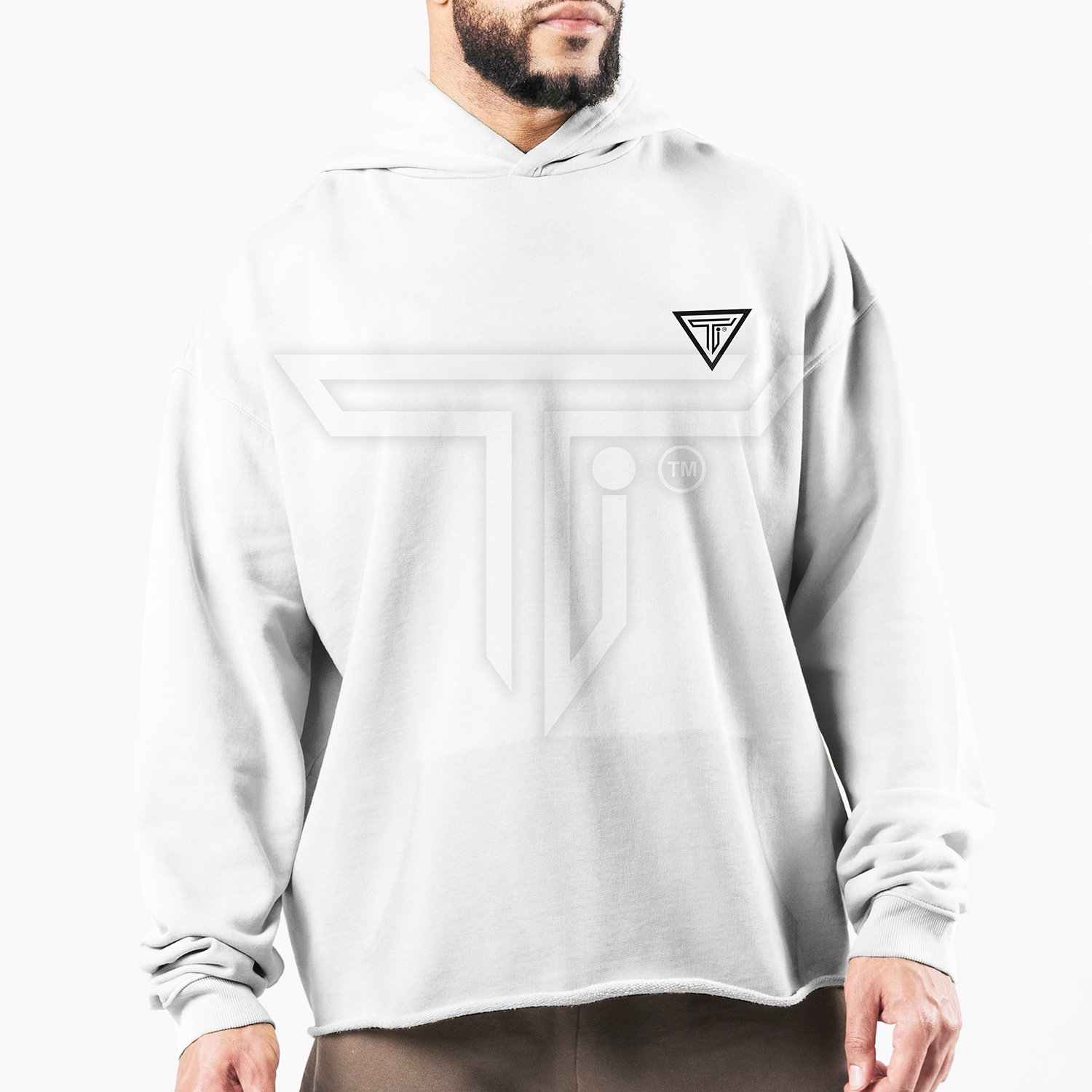 Hoodie-Front-WHITE.jpg Customized Fitness Hoodies for Comfort & Performance All Day - Image 1