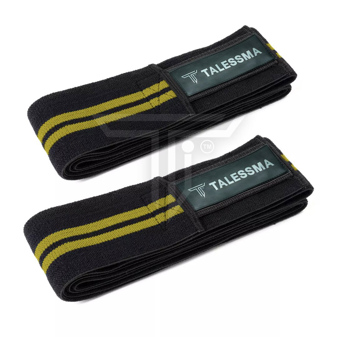 KneeWraps-yellow-1.jpg Personalized Knee Wraps for Comfort, Style, and Protection in Lifting - Image 1
