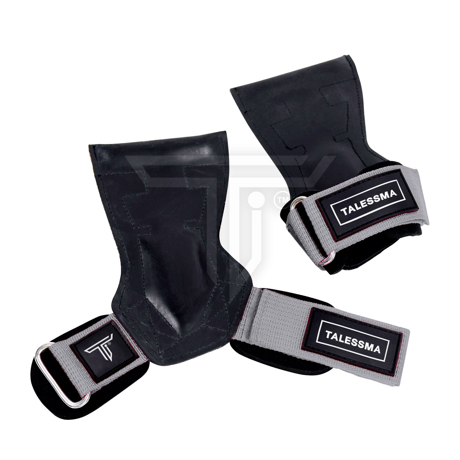 Lifting-Straps-GREY-2.jpg Custom Fit Lifting Grips for Secure Grip and Comfort During Heavy Lifts - Image 1