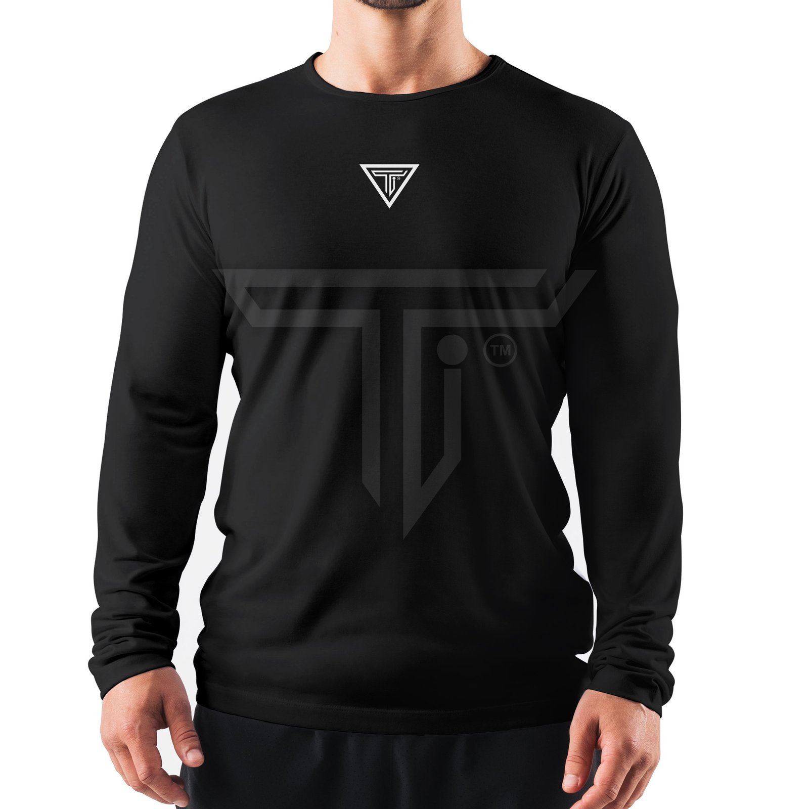 Long-Sleeve-T-shirts-black.jpg Custom Gym Long Sleeve T-Shirts for Style & Performance in Every Workout - Image 1