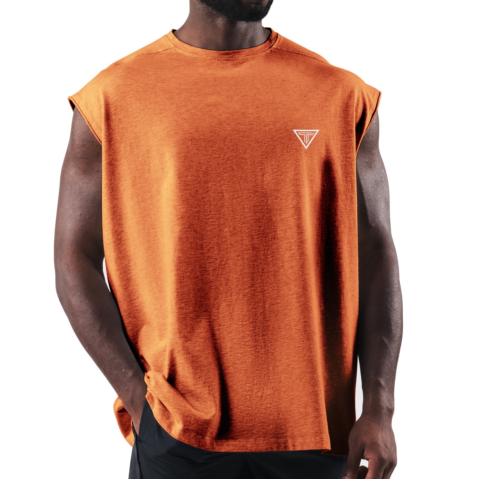 Muscle-Tank-ORANGE.jpg Personalized Gym Muscle Tank Tees for Airflow & Comfort in Workouts - Image 1