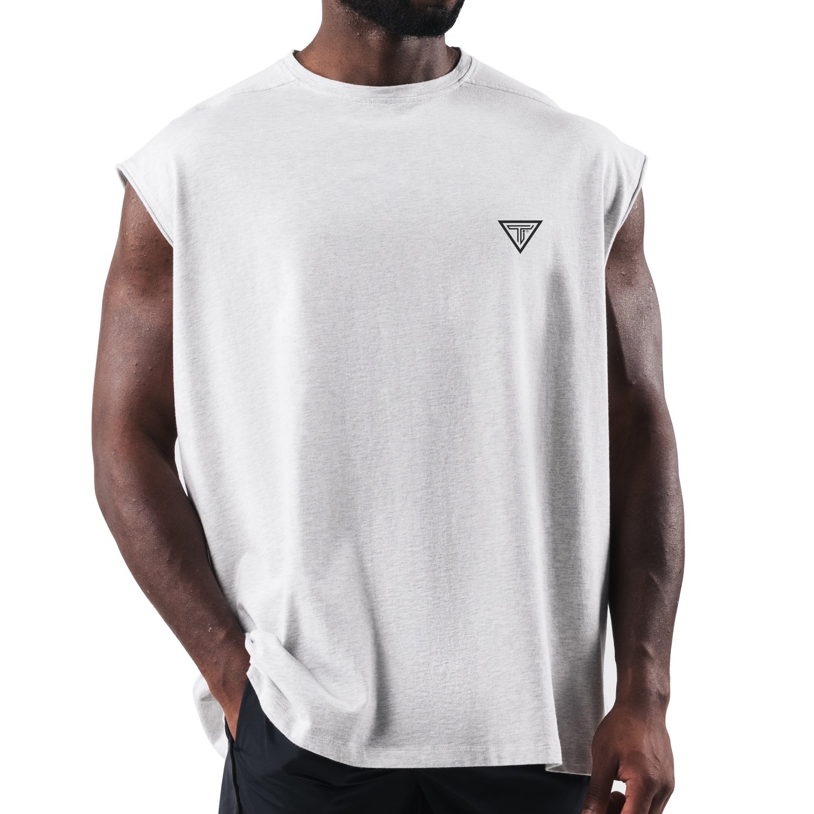 Muscle-Tank-WHITE.jpg Muscle Tank Gym Shirts with Logo – Express Your Fitness Identity - Image 1