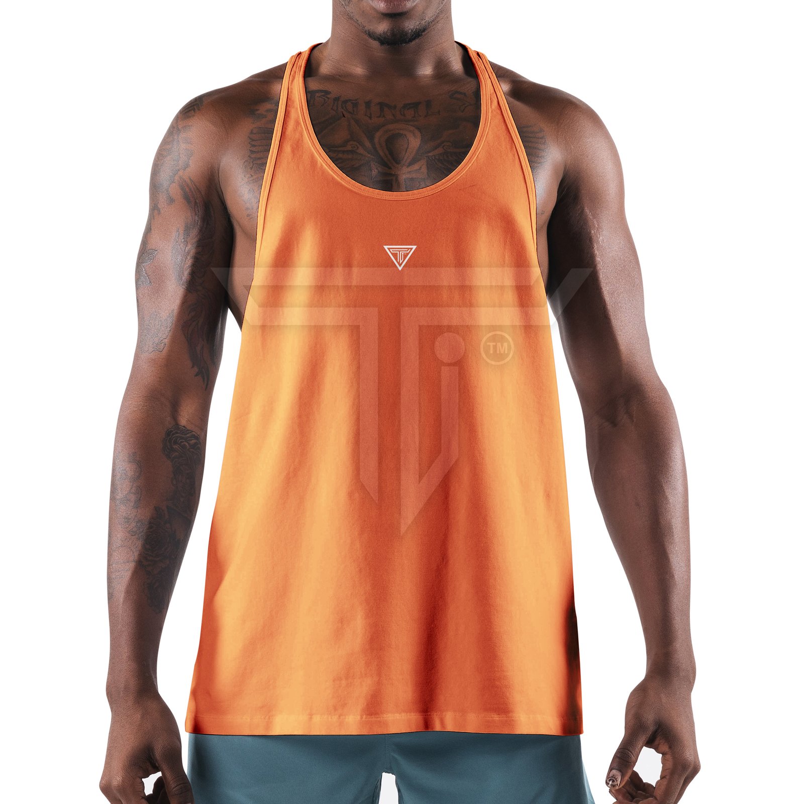 Stringer-ORANGE.jpg Tailored Stringer Shirts for Fitness – Comfortable, Durable, Unique - Image 1