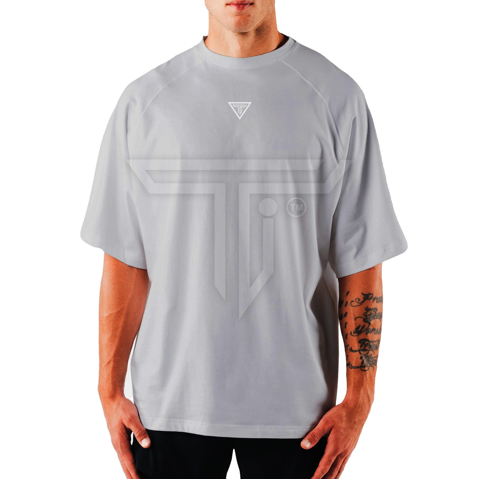 T-shirt-front-GREY.jpg Customized Logo T-Shirts for Gyms, Teams & Fitness Brands - Image 1