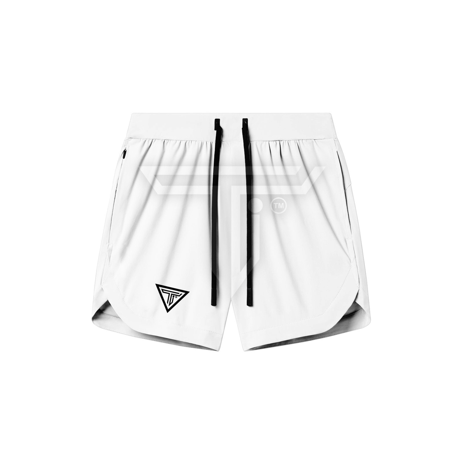 Tetra-Shorts_WHITE.jpg Custom Gym Shorts – Perfect for All Fitness Levels - Image 1