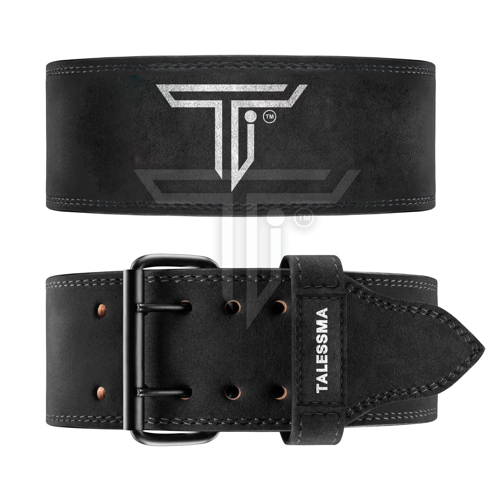 double-prong-belt-black.jpg Customizable Power Prong Belt for Maximum Support During Heavy Lifts - Image 1
