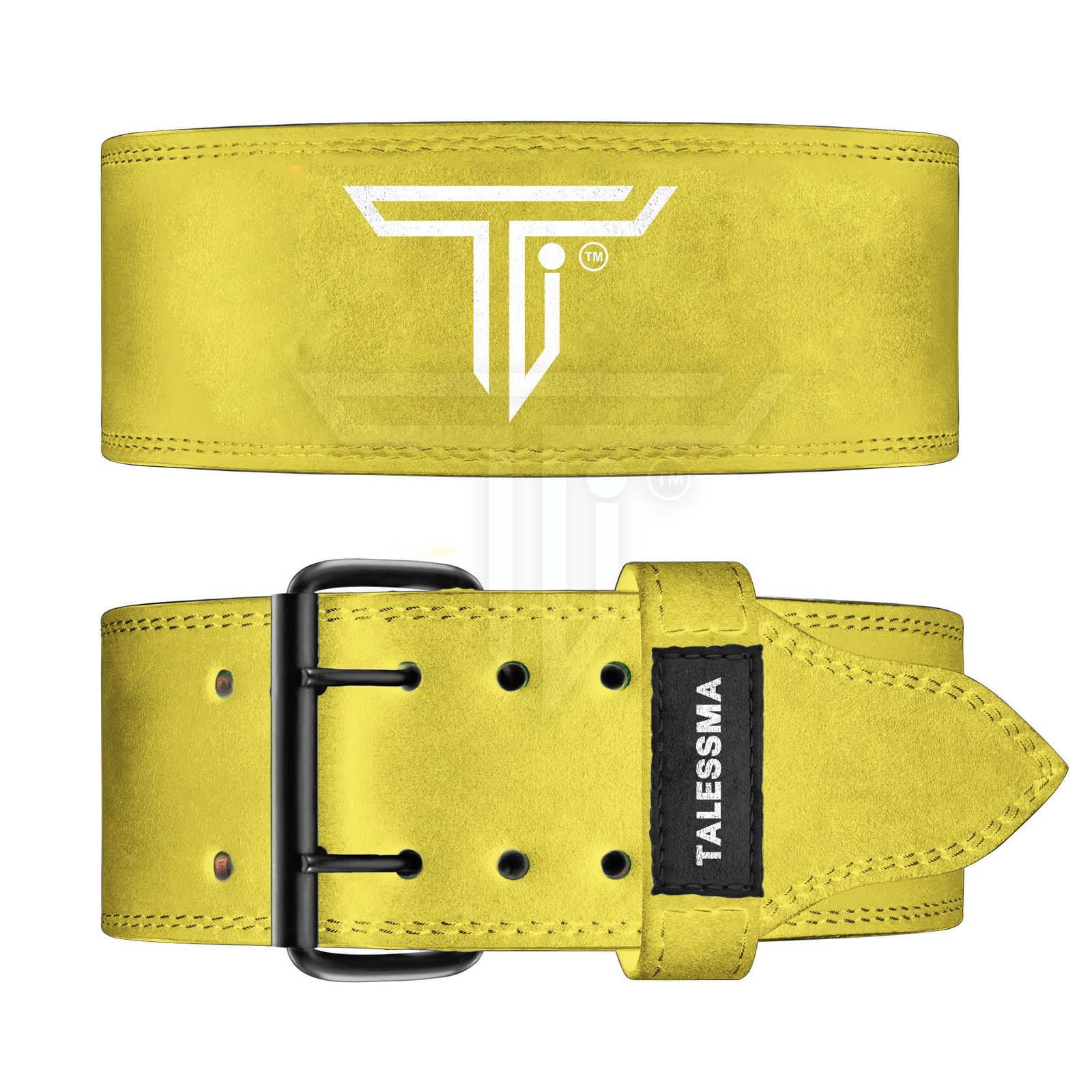 double-prong-belt-yellow.jpg Customizable Power Prong Belt for Safe and Effective Strength Training - Image 1