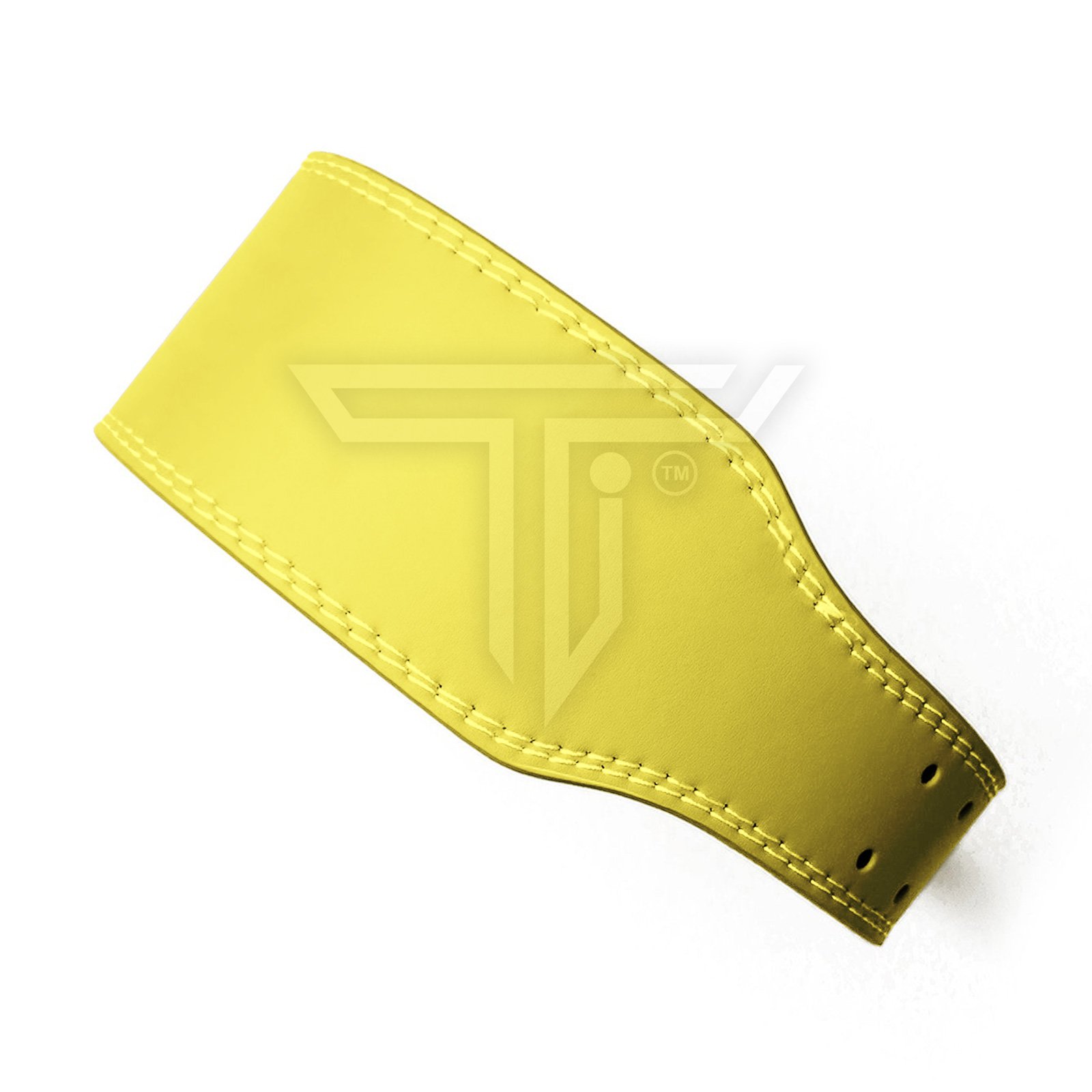 lifting-belt-premium-fitness-gear-yellow.jpg Custom Fit Leather Weightlifting Belt for Consistent Back & Core Support - Image 1