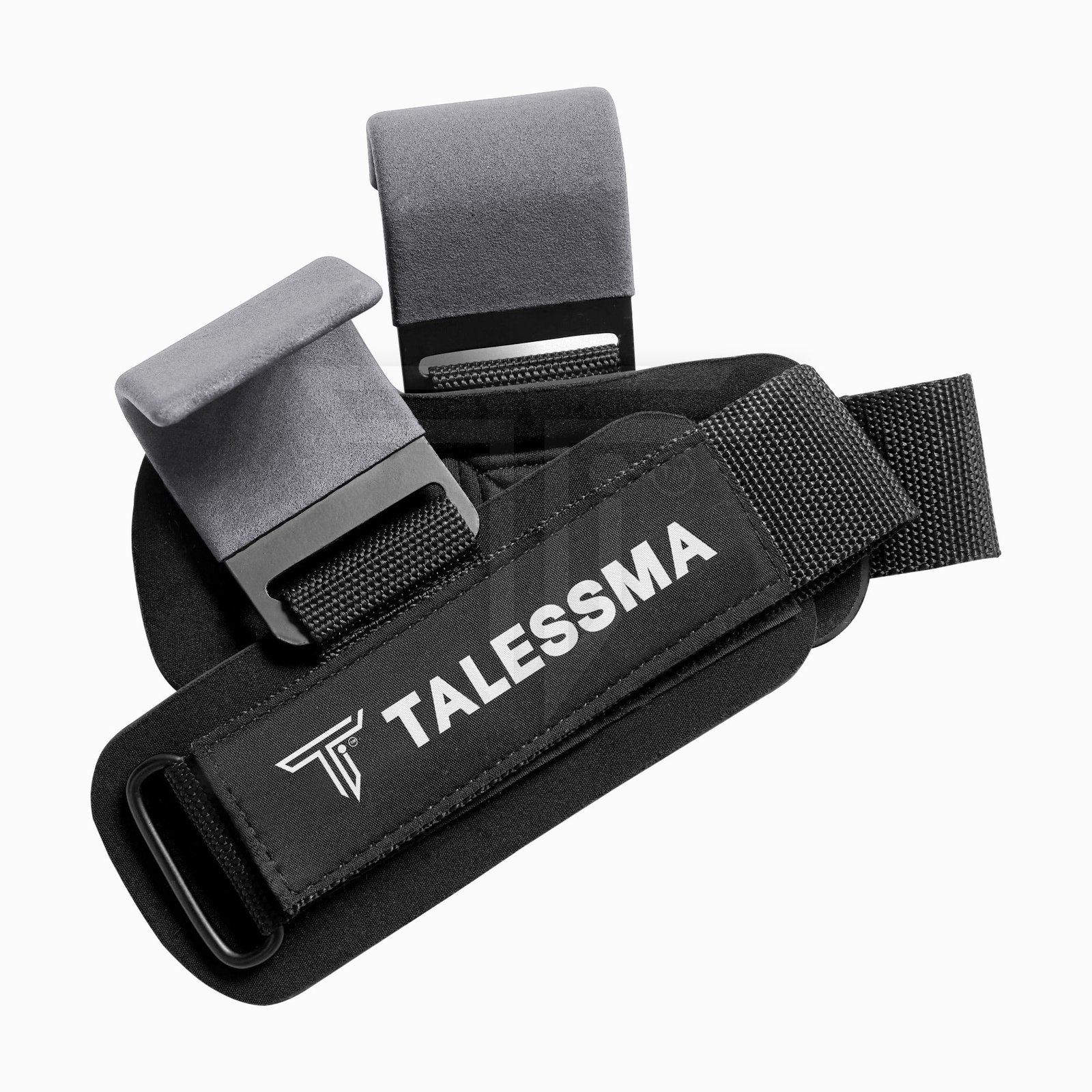 lifting-hooks-flat-grey.jpg Personalized Rod Hooks for Strong, Reliable Grip in Heavy Weightlifting - Image 1