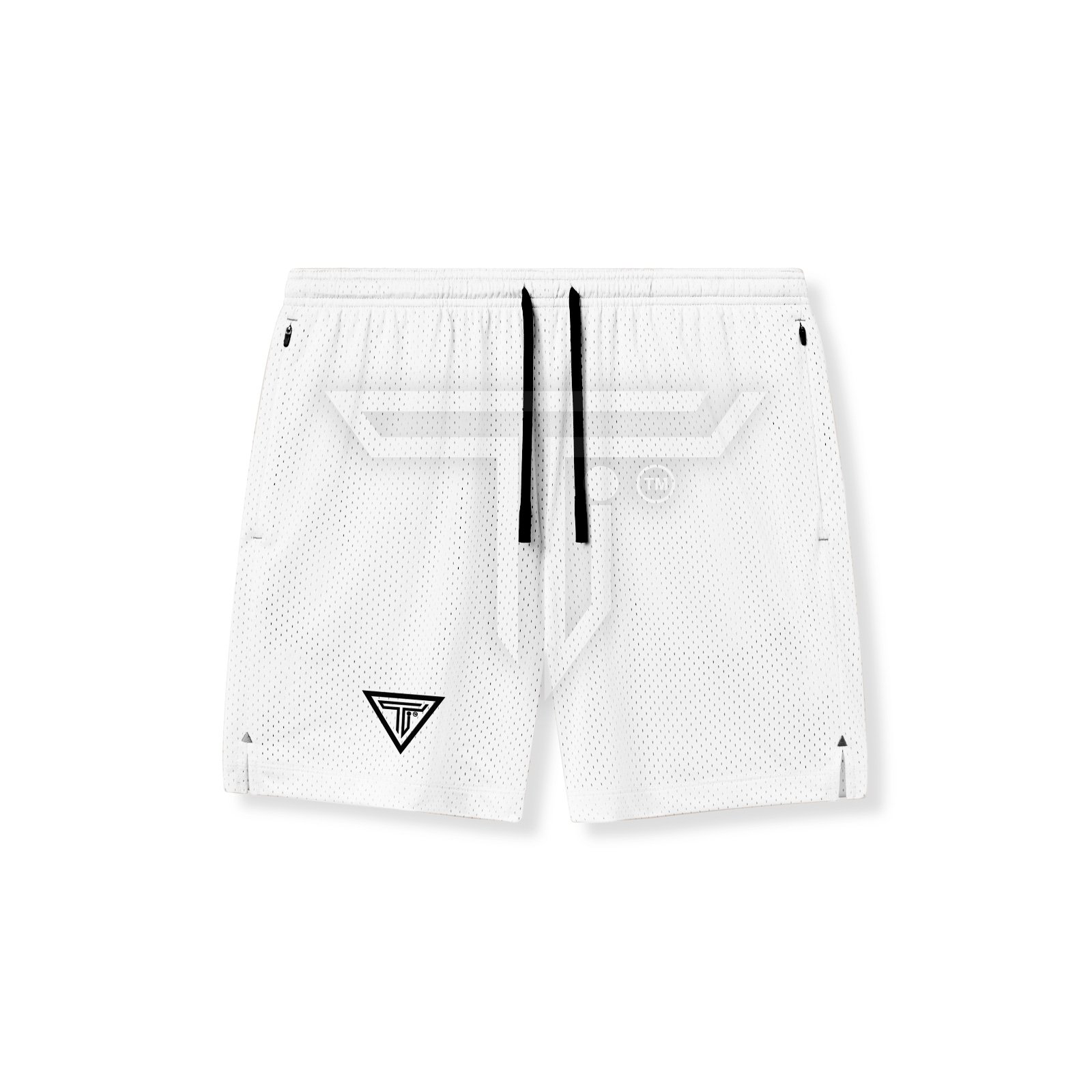 mesh-Short-WHITE.jpg Custom Gym Shorts – Perfect Fit for Any Workout - Image 1