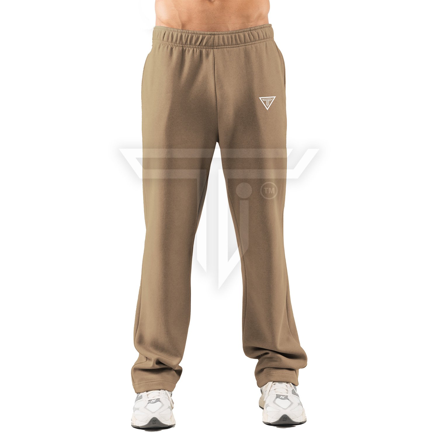 sweat-Pants-front-Khaki.jpg Custom Gym Sweat Pants – Perfect Blend of Style, Warmth, & Function - Image 1