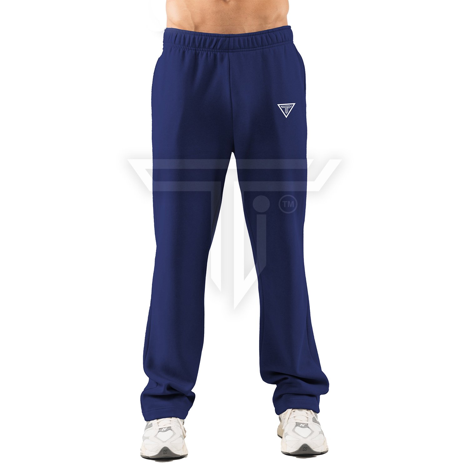 sweat-Pants-front-Navy-Blue.jpg Tailored Gym Sweat Pants for Warm-Ups, Cool-Downs, & Everyday Wear - Image 1