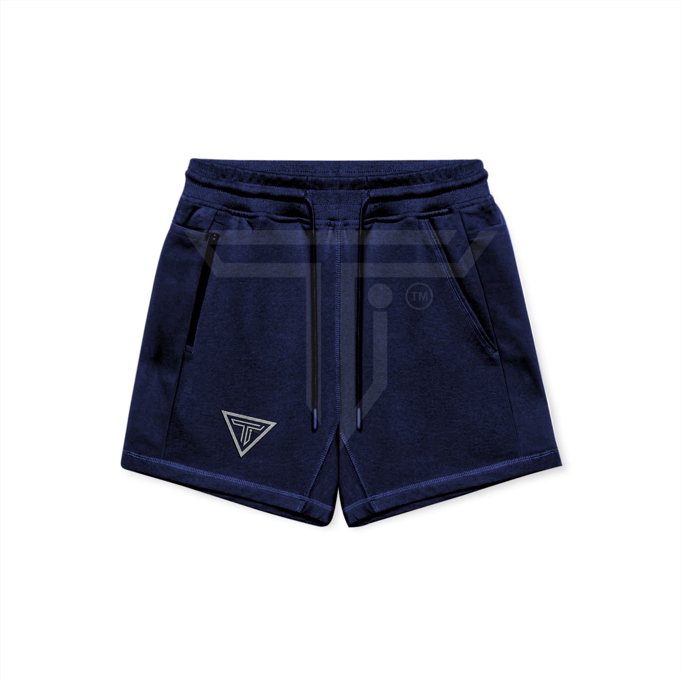 terry_Shorts_NAVY-BLUE.jpg Comfortable & Durable Gym Shorts with Custom Fit - Image 1