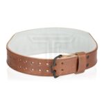 Custom Fit Leather Weightlifting Belt for Back Stability & Injury Prevention - Image 2
